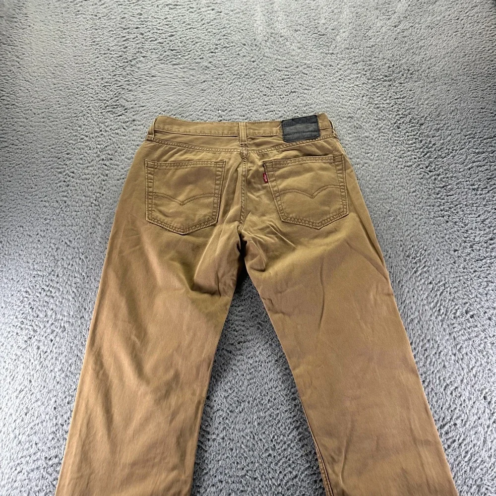 Levi's 514 Jeans Mens 30x32 Brown Cotton Denim Straight Stretch Workwear Travel